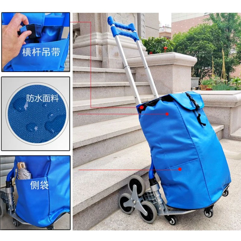 New Original Shopping Cart Bags Folding Shopping Trolley Car Cart Thick Waterproof Bag 1pc