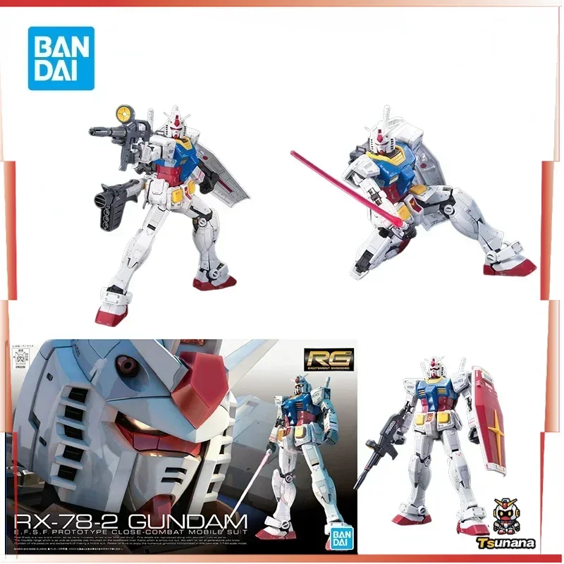 

In Stock Bandai Original RX-78-2 GUNDAM RG 1/144 Genuine Assembly Model Toys Anime Action Figure Gifts Collectible Ornaments