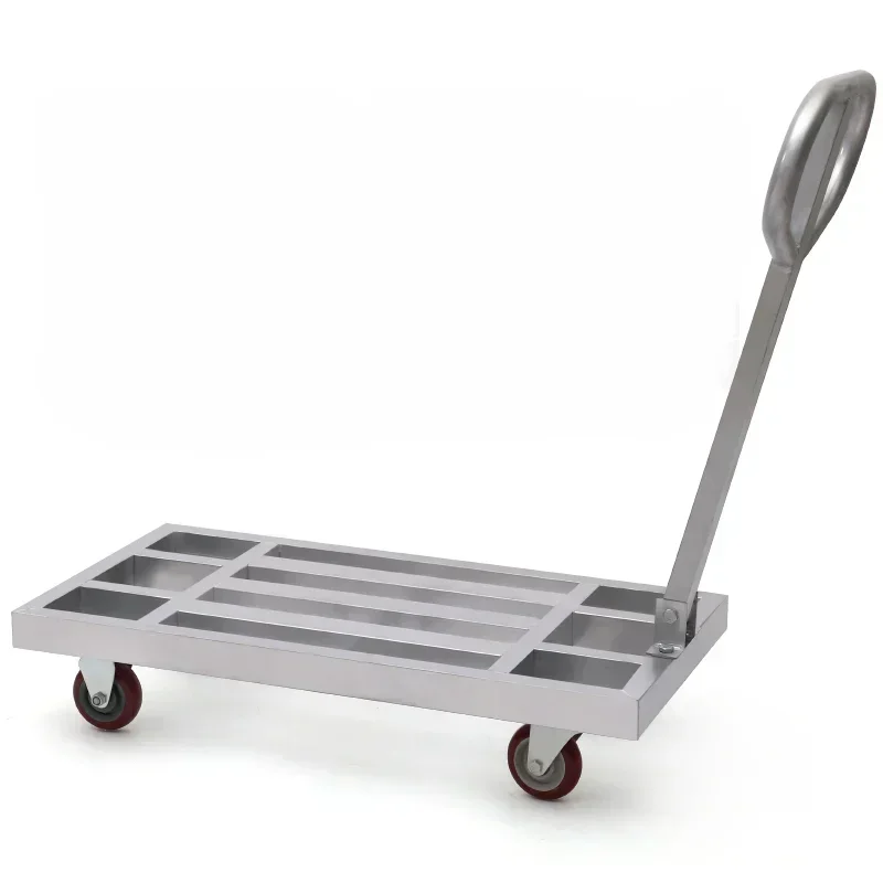 عربة مسطحة رخيصة ودقيقة ذات 4 عجلات مقطورة صامتة قابلة للطي لوحة فولاذية لمركبات النقل المبيعات الساخنة