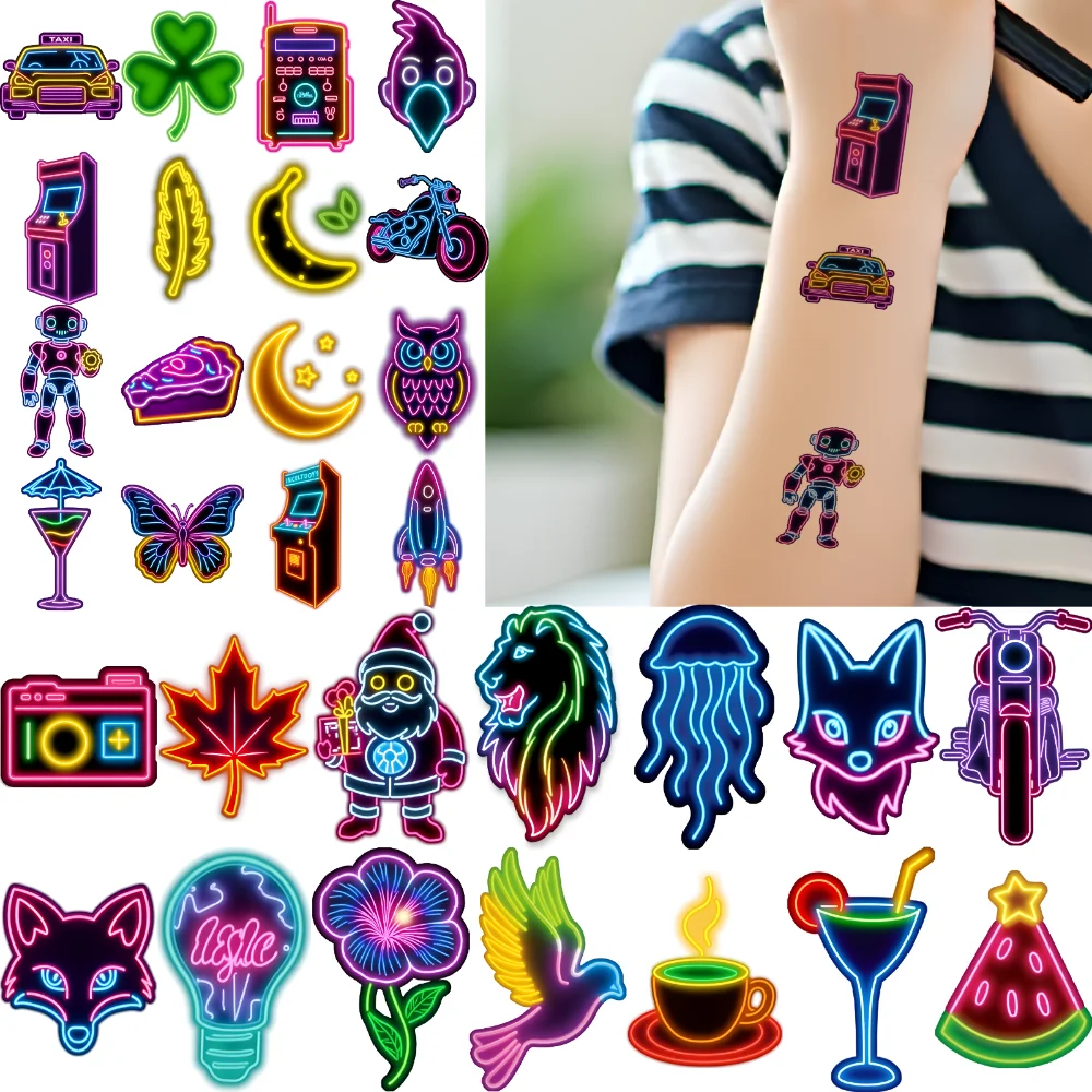 54pcs Temporary Tattoo Dinosaur Stickers Waterproof Long-lasting Body Stickers Decorative Stickers For Arms Children Cheeks