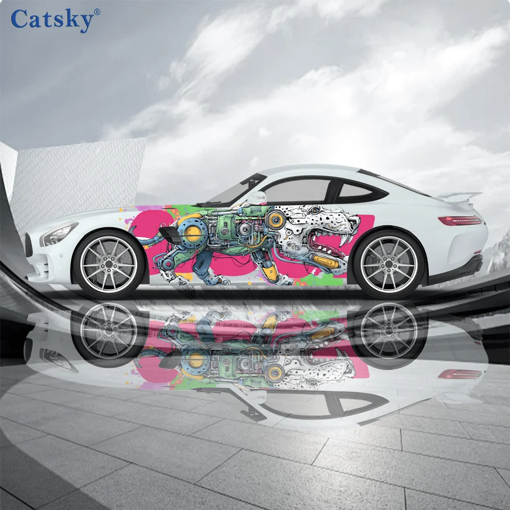 

Machine Pet Pattern Stickers, Car Body Side Decals for Universal Use on All Vehicles car vinyl wraps