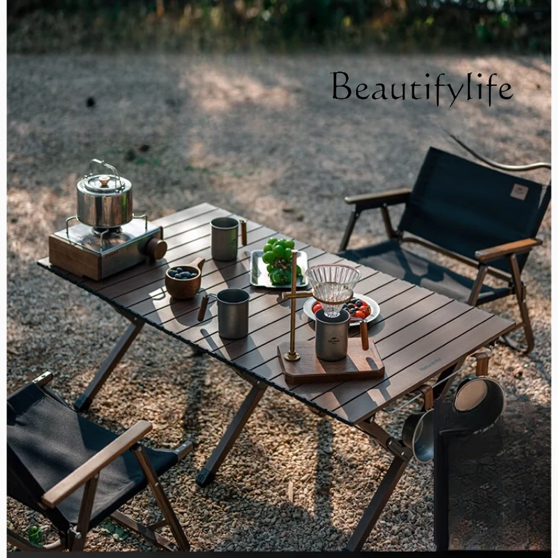 

SS 4-Person Outdoor Camping Table And Chairs Set Heavy-Duty Fabric Table Steel Frame Picnic Family BBQ Mesas De Comedor Furnitur