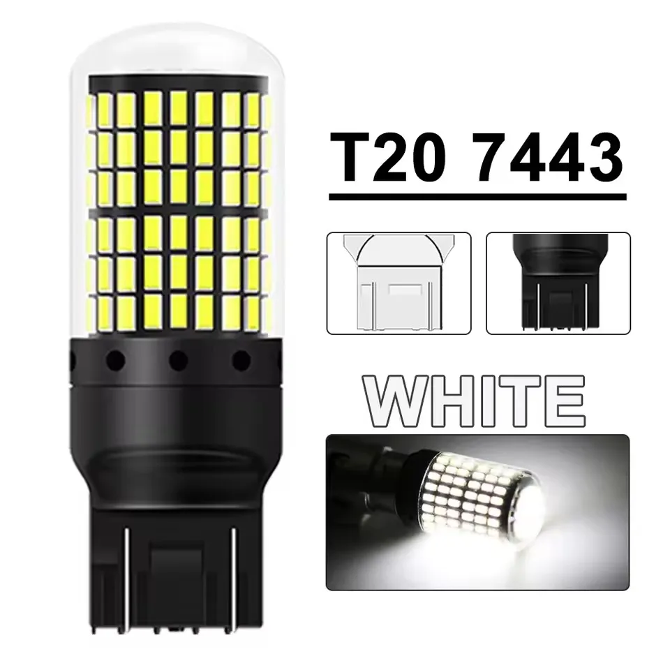 2 Stück 1156 BA15S LED CANBUS 3014 144 SMD 1157 BAY15D P21/5W 7440 T20 7443 Blinker Rückfahrlicht Bremslicht 12V Weiß