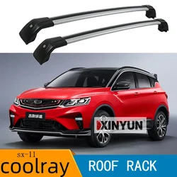 SHITURUI 2Pcs Roof Bars for geely coolray SX11 2019  2021 2022 Aluminum Alloy Side Bars Cross Rails Roof Rack Luggage Carrier