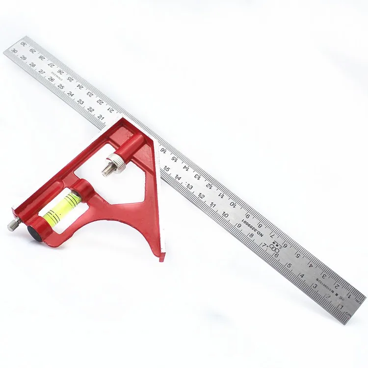 Precise Aluminium Alloy Measuring Tools Aluminium Combination Mobile Square Workshop Hardware Angle Spirit Level 12