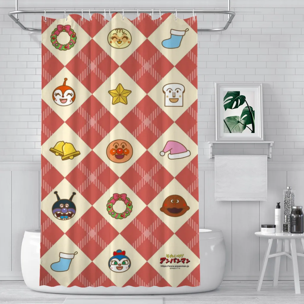 

Cute Anpanman Cartoon Shower Curtain for Bathroom Aesthetic Room Decoration