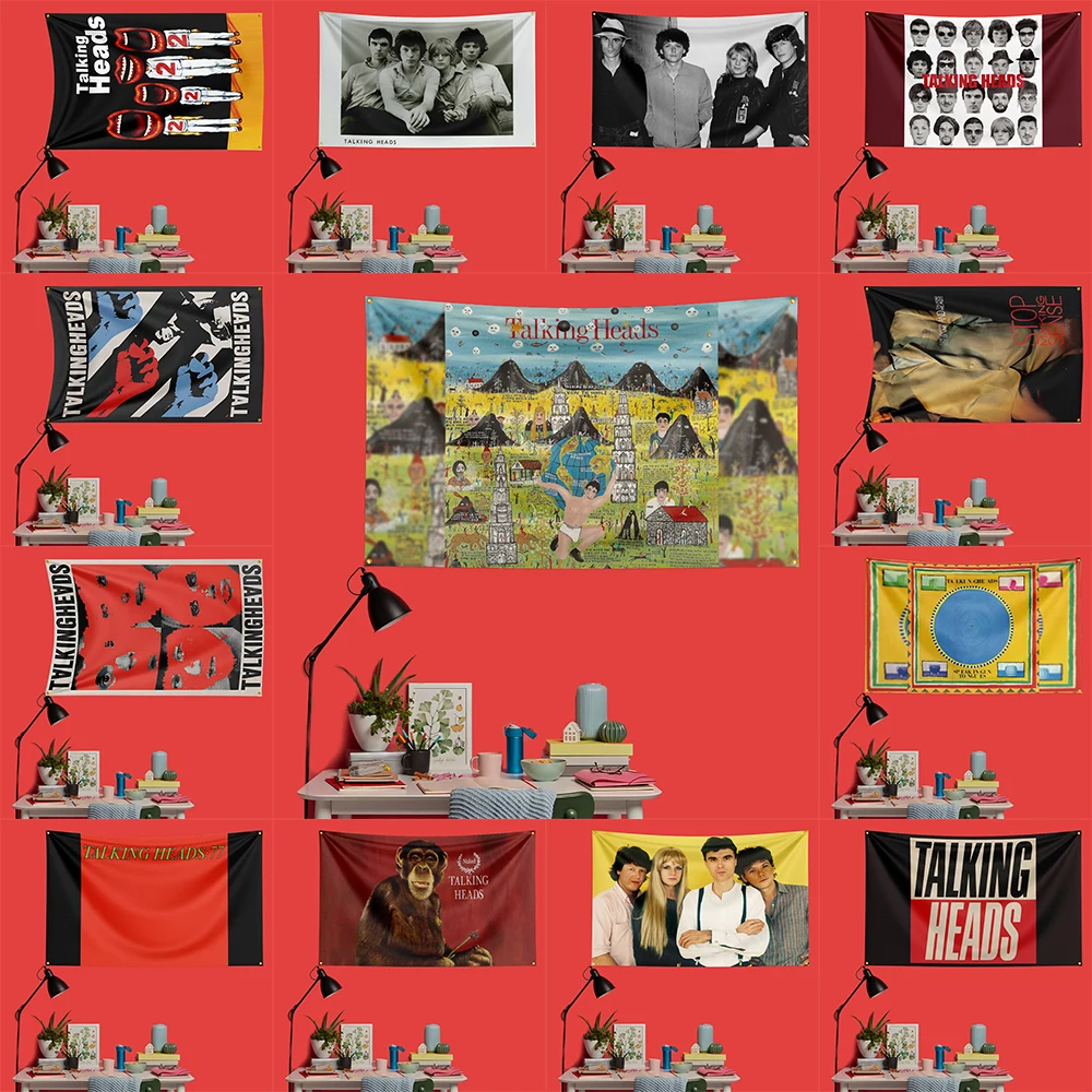 

Talking Heads Inspired Rock Music Flag 3x5 FT 90x150cm Polyester Decorative Banner Tapestry For Music Fans Bedroom Wall Decorati