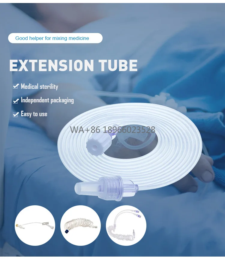 tube-d'extension-jetable-pour-regulateur-de-debit-de-tuyauterie-haute-pression-a-usage-medical