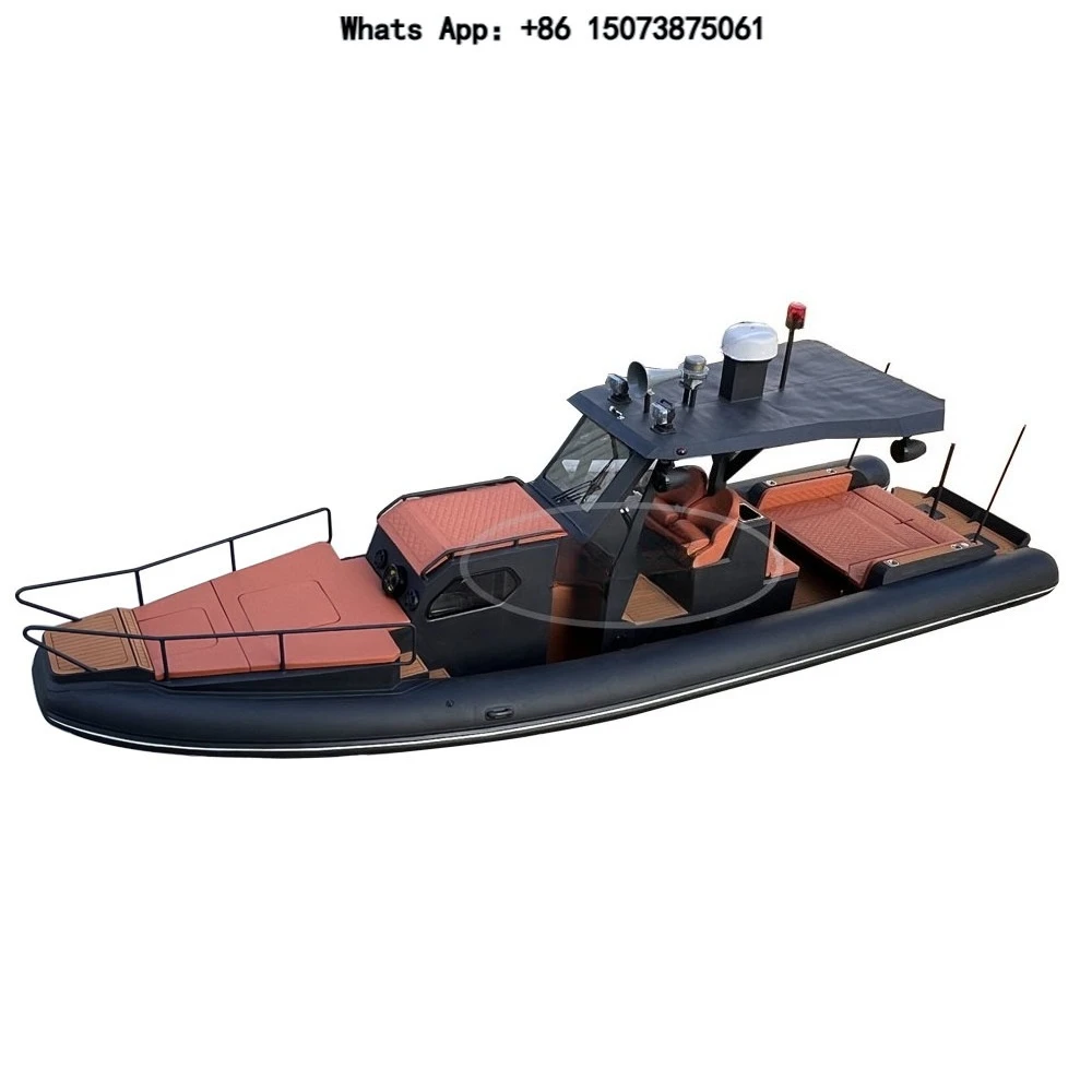Hedia New Design Luxury Sport 35ft Aluminum Deep V Hull Rhib1050 Inflatable ORCA Hypalon Aluminum RIB Boat