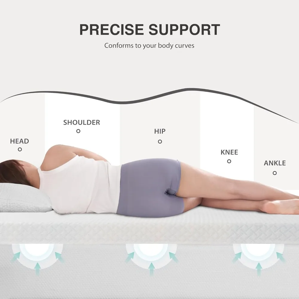 مرتبة علوية مزدوجة من إسفنج الذاكرة مقاس 3 بوصات مع غطاء قابل للإزالة، معتمدة من CertiPUR-US، نوم تبريد، تخفيف الضغط،