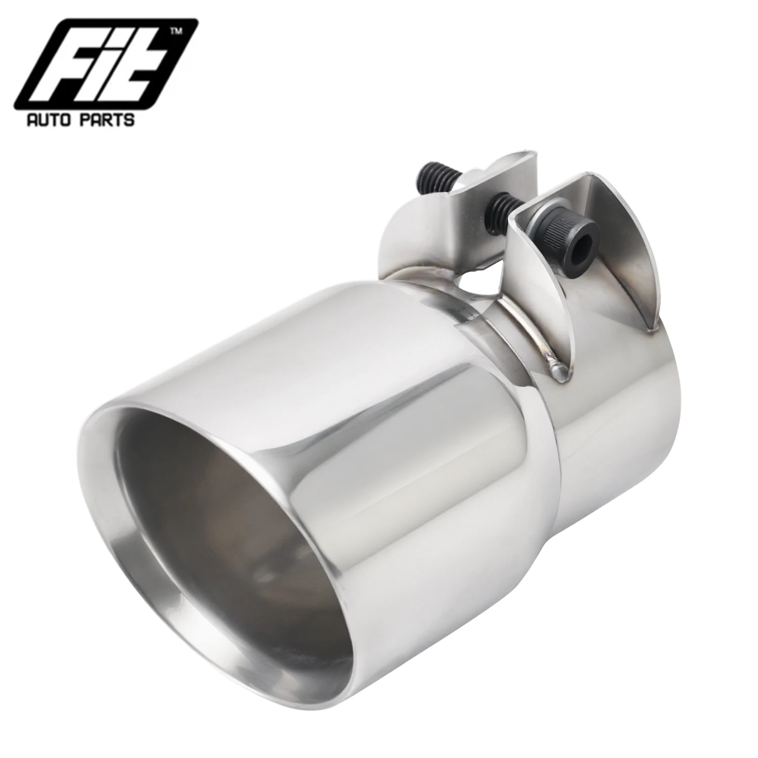 

1PCS Stainless Steel Exhaust Tip 76mm Adjustable Universal Double Wall Rear Tail Throat For Most Cars