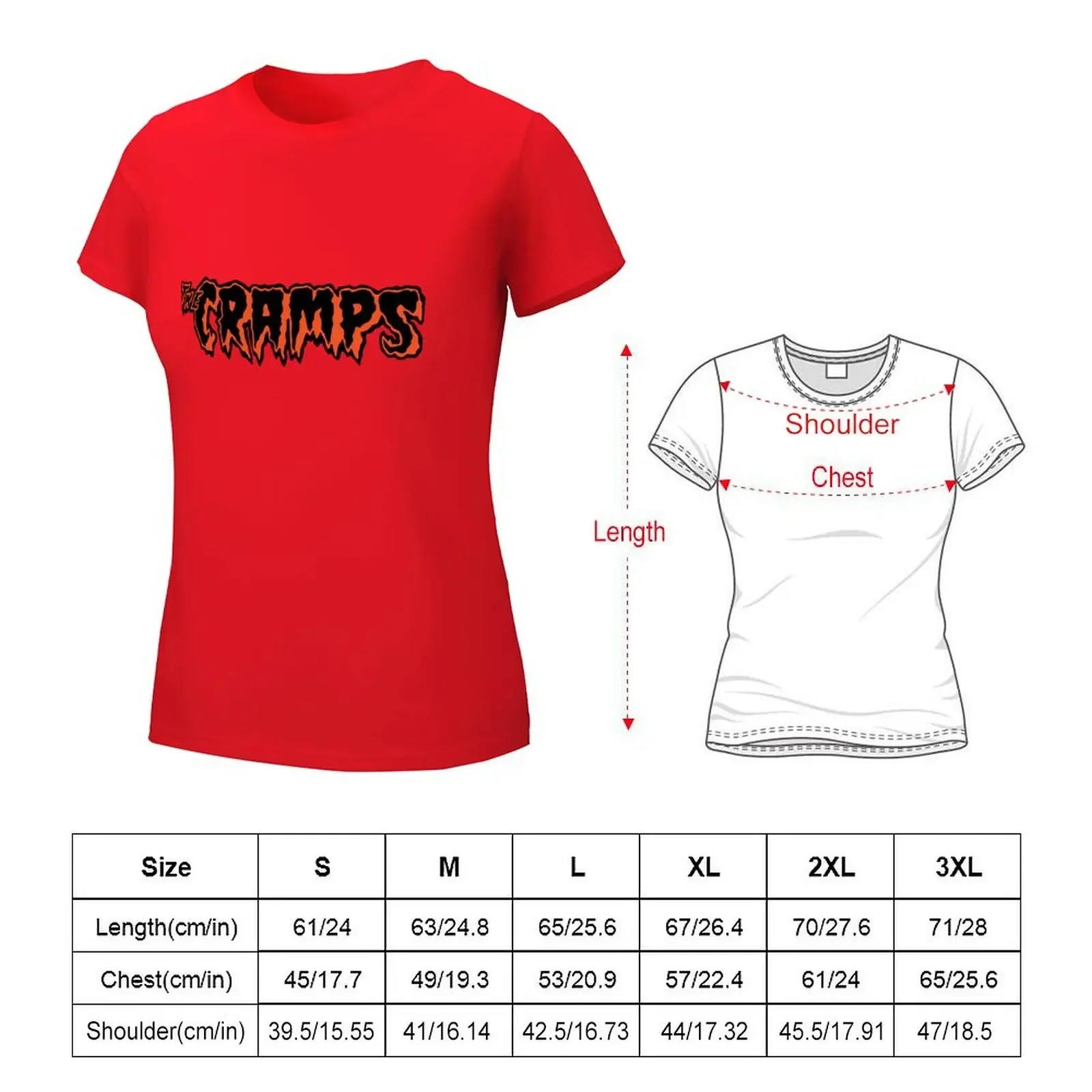 The Cramps T-shirt Blouse Short sleeve tee funny cute t-shirts for Women