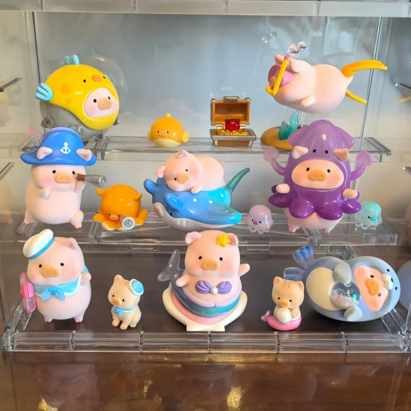 

New Original Lulu Pig Ocean Series Blind Box Figures Trendy Toy Doll Display Toys Desktop Collection Mystery Box Surprise Gifts
