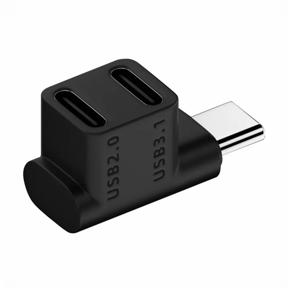 10Gbps Usb3.1 Type C Mannelijke Naar Dubbele Vrouwelijke Power Data Splitter Adapter Up Hoek Compatibel Met Stoomdek Laptop