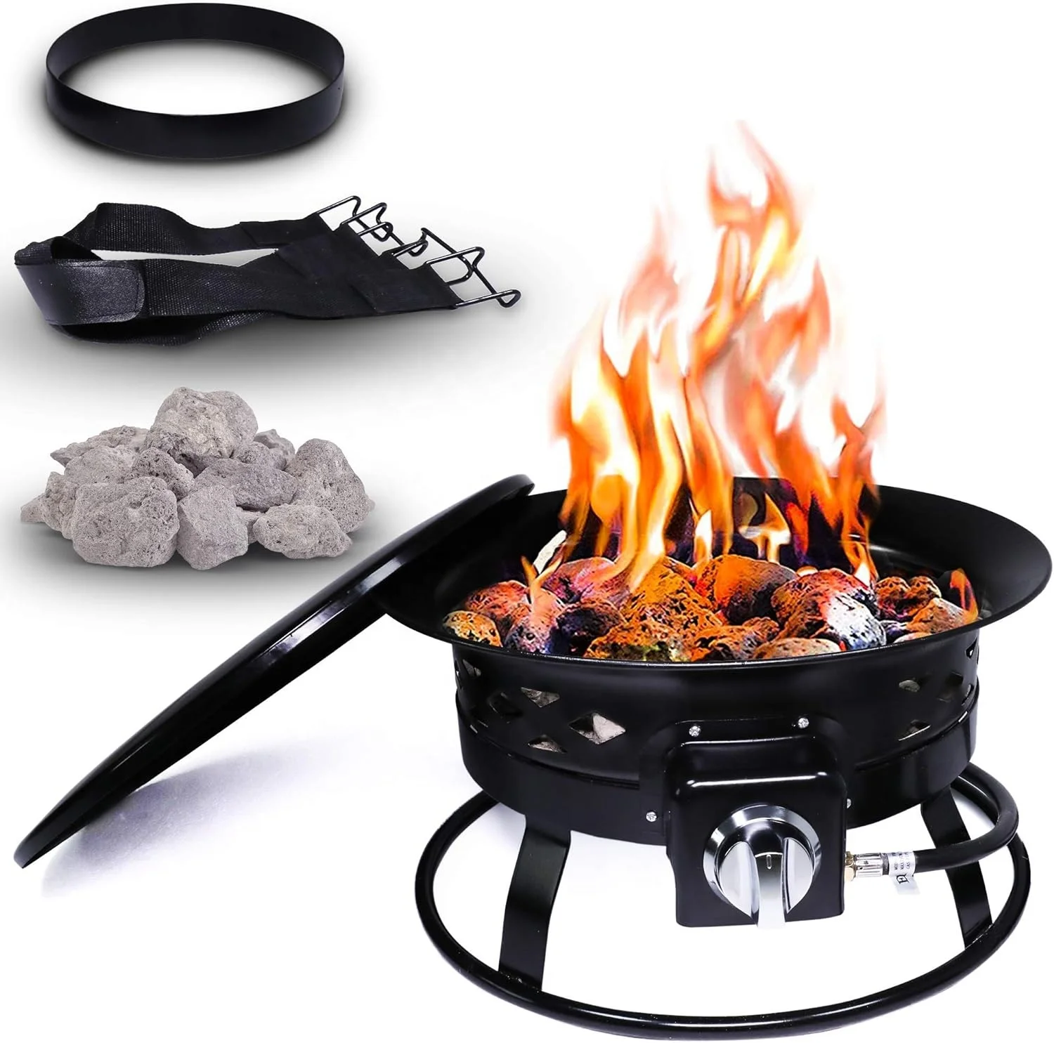 

Factory Wholesale 19inch 24 Inch Outdoor Camping Portable Gas Fire Pit Smokeless Gas Fire Pit