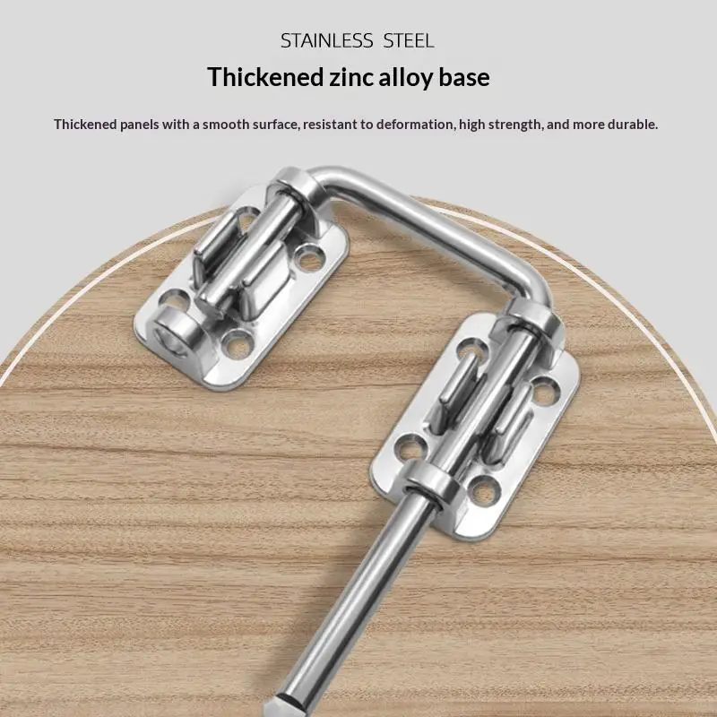 90/180 Degree Zinc Alloy Door Latch Lock,Patio Sliding Door Loop Locks,Universal Doors Bolt,Gate Anti-theft Buckle Hasp Hardware