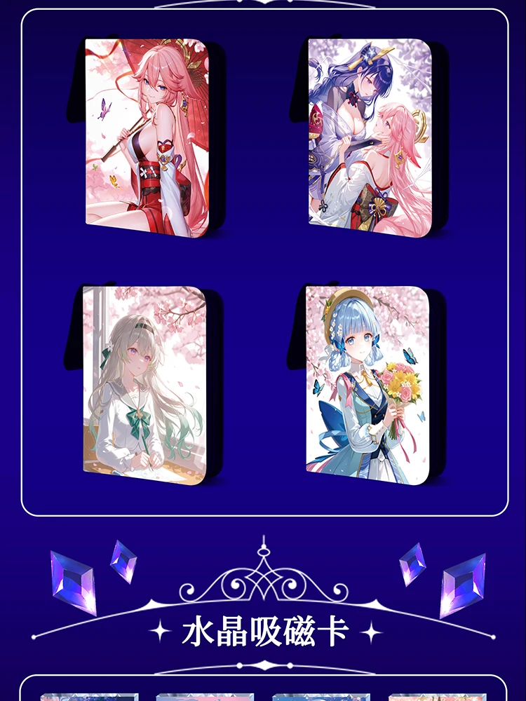 Wholesale 2025 Newest Goddess Story A5 Size Qingren Goddess Acrylic Card Board Waifu Glass Yae Miko Doujin Toys Artboard Gifts
