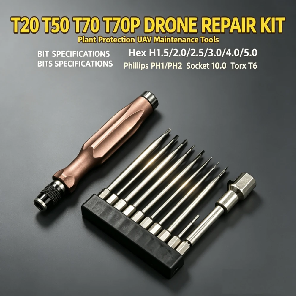 T20 T25 T50 T70 T70P Drone Repair Screwdriver Set, Plant Protection UAV Maintenance Kit Hex Phillips Socket Torx Bits Hand Tools