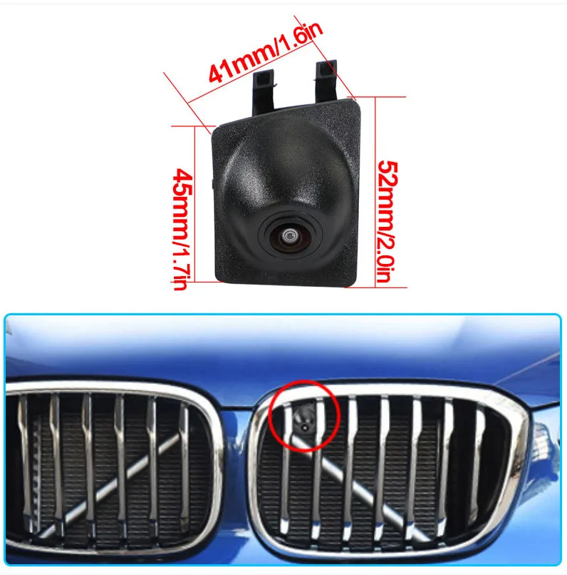 AHD 1080P LOGO Car Parking Front View Camera Waterproof For BMW X1 X3 X4 1Ser 3 Series GT 2015~2019 2020
