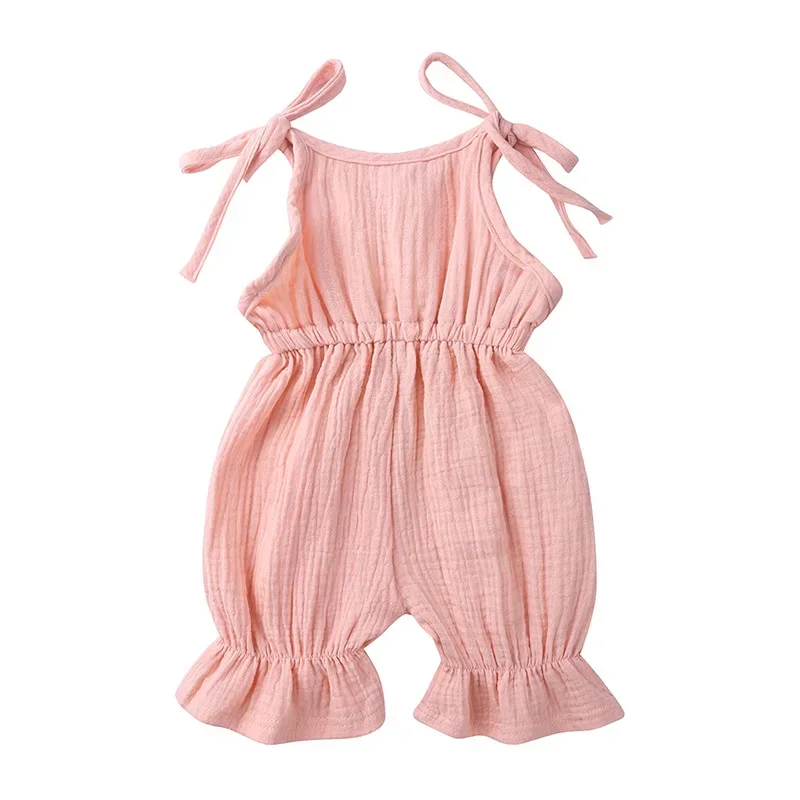 Cotton Muslin Summer Newborn Baby Romper Girls Sleeveless Baby Girls Clothes Onepiece Jumpsuit Infant Outfit Baby Clothing 0-3Y