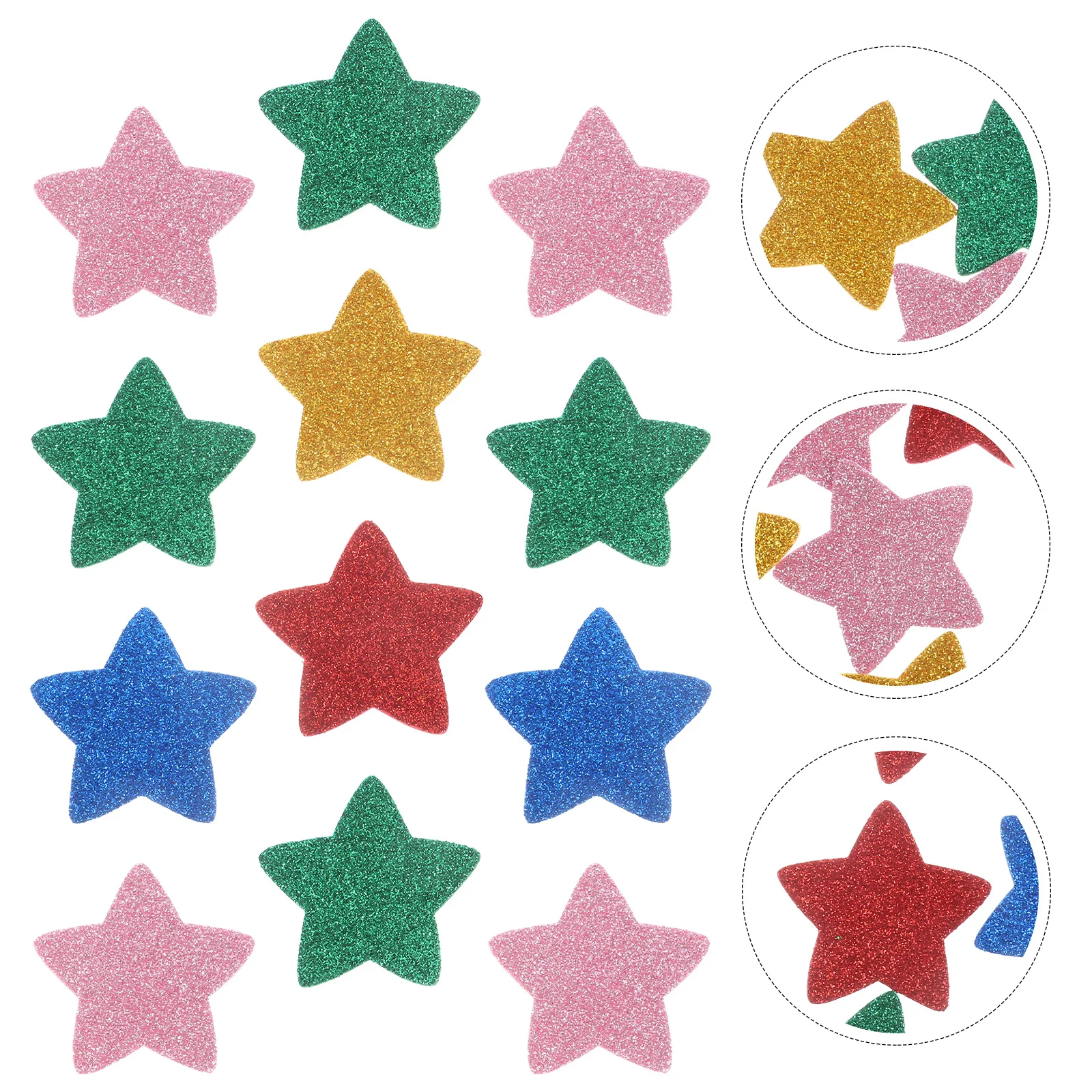 

15pcs Stars Sticker Eva Foam Glitter Star Stickers For Scrapbooking Diy Crafts Decor Self Adhesive Shiny Decals For Cards Gift