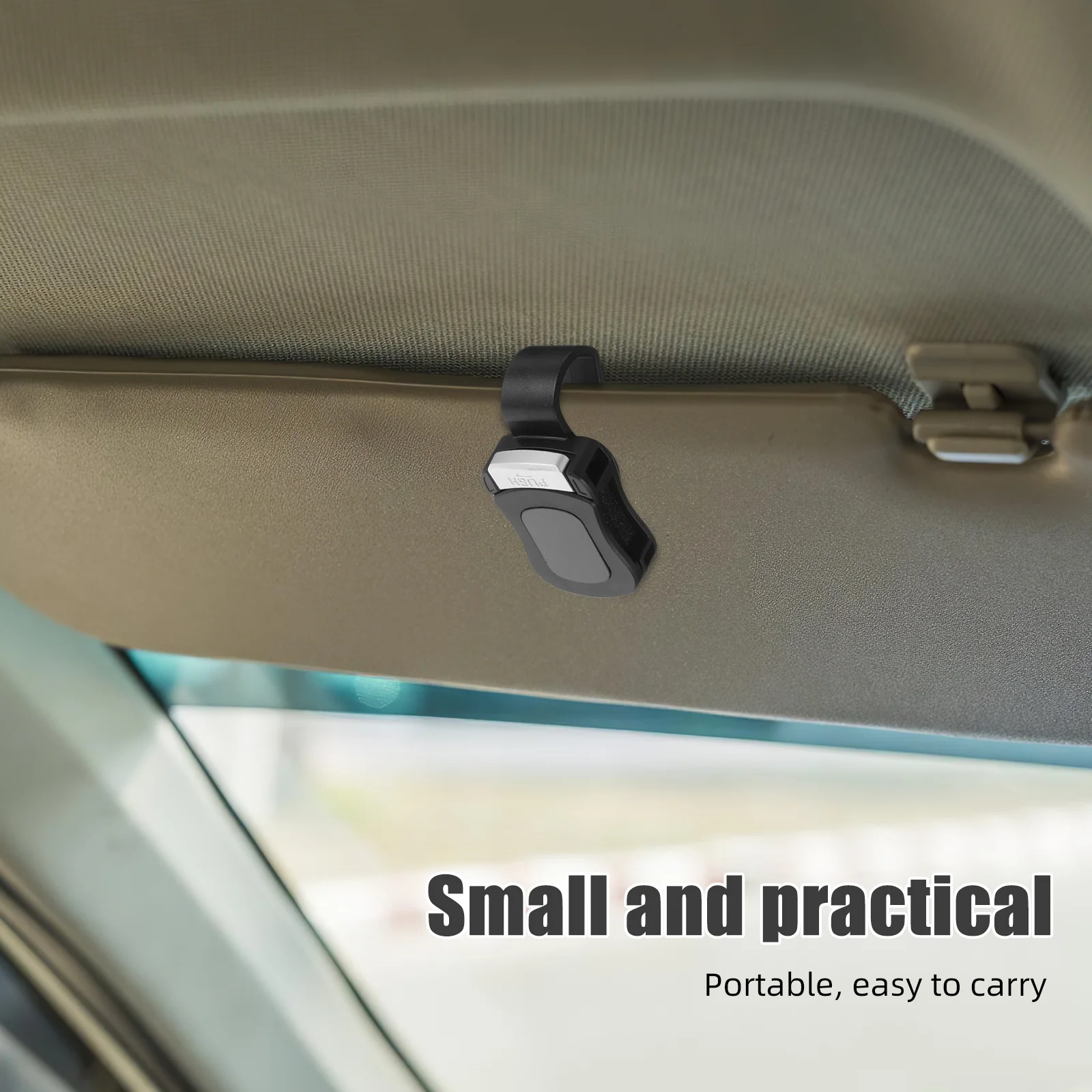 

2pcs Car Visor Sunglasses Clip Eyeglass Holder For Sun Visor Sponge Padded Scratch Resistant Easy Install Compatible With Most