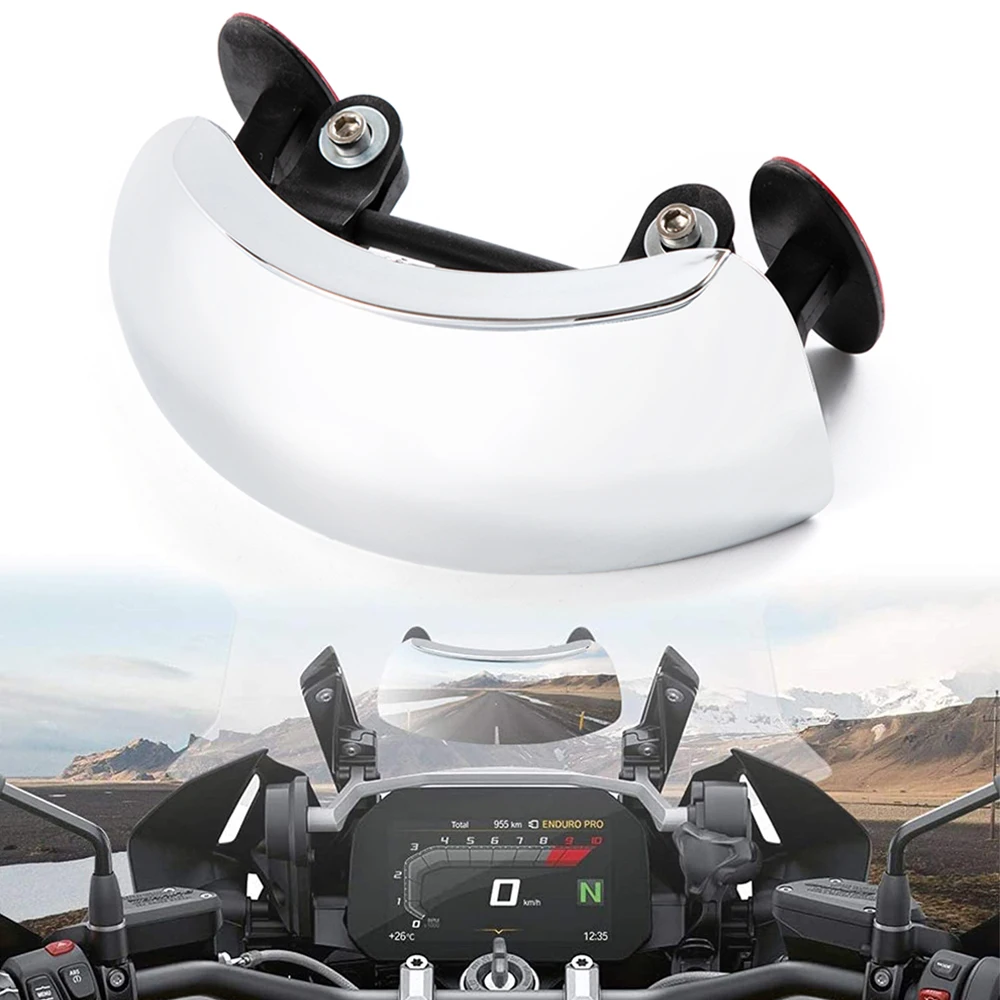 

180° NO Blind Spot Motorcycle Windshield Wide Angle Rearview Mirror For BMW HONDA Motorcycle HD Convex Mirror Mirror Stickable
