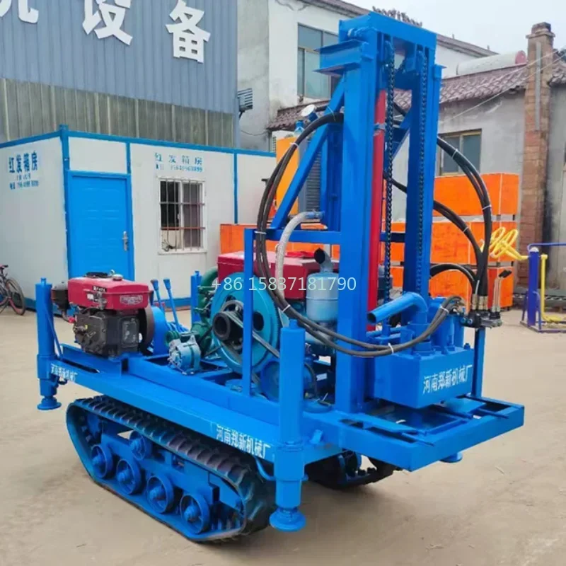 Best Selling Drilling Rig Machine 100m 50m Gasoline Hydraulic Crawler Mounted Borehole Water Well Drilling Rig Machine for USA