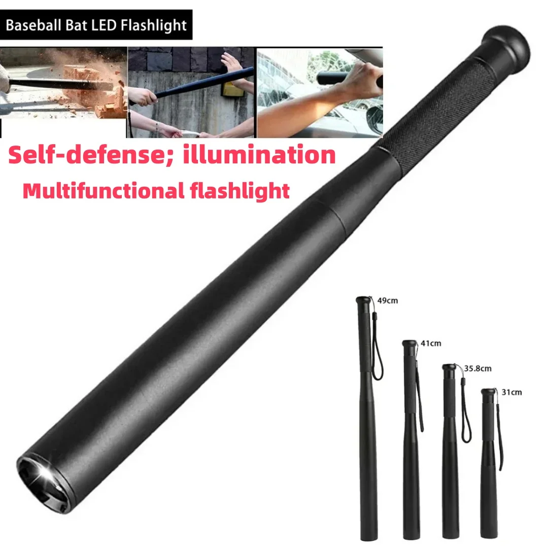 

Baseball Bat LED Flashlight Waterproof Super Bright Baton Aluminium Alloy Torch For Emergency Self Defense Anti Riot Equipment