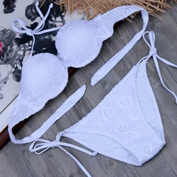 Melphieer 2024 Witte Mesh Bikini Sexy Monokini Badmode Dames Beugel Push-Up Badpak Strand Badpak Zwempak