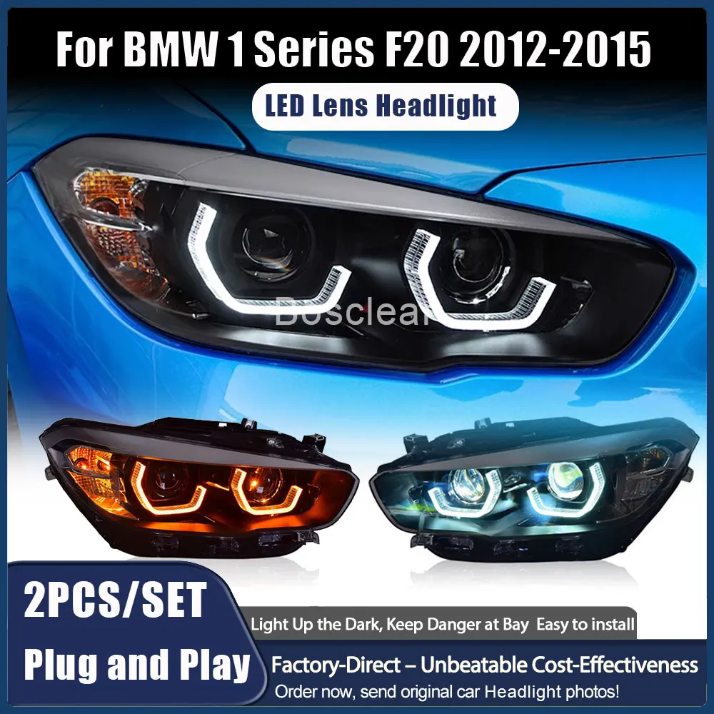 

For BMW 1 Series F20 118i Headlamps 2015-2018 Front Light Upgrade LED Head Lamps Assmebly Bulb LED Headlights Car Accessories