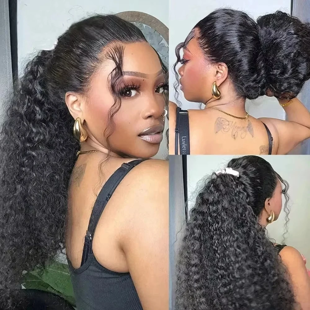 SoGreat 360 Hd Full Lace Wig Human Hair Glueless Wig Pre Cut Lace 200 Density Deep Curly 360 Lace Front Wig Preplucked For Women image 2