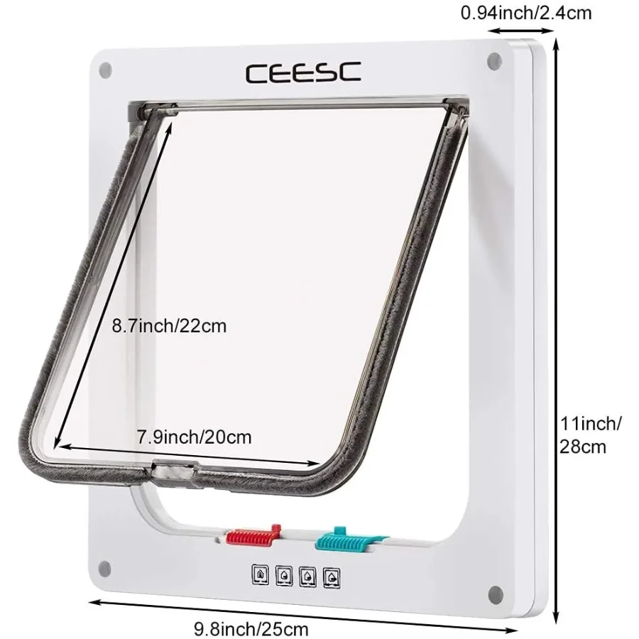 باب قطة كبير الحجم الخارجي 11x9.8 4 طريقة قفل باب القط للنوافذ انزلاق باب زجاجي مانعة لتسرب الماء القط رفرف الباب للقطط تفعل #6