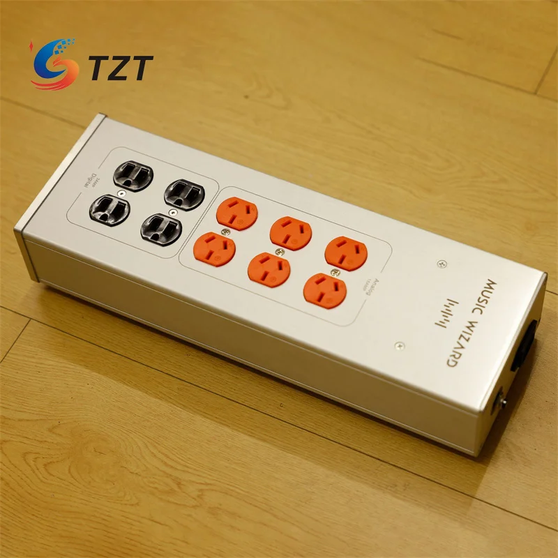 TZT Music Wizard Audiophile Power Conditioner 10 Outlet - Separate Digital and Analog Filter Strip
