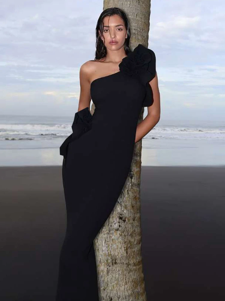 

Sisterlinda Summer Release Junior Fashion Leisure Sexy High Street Long Dress W25D65474Girl Knit Solid Slim Stripe Backless Robe