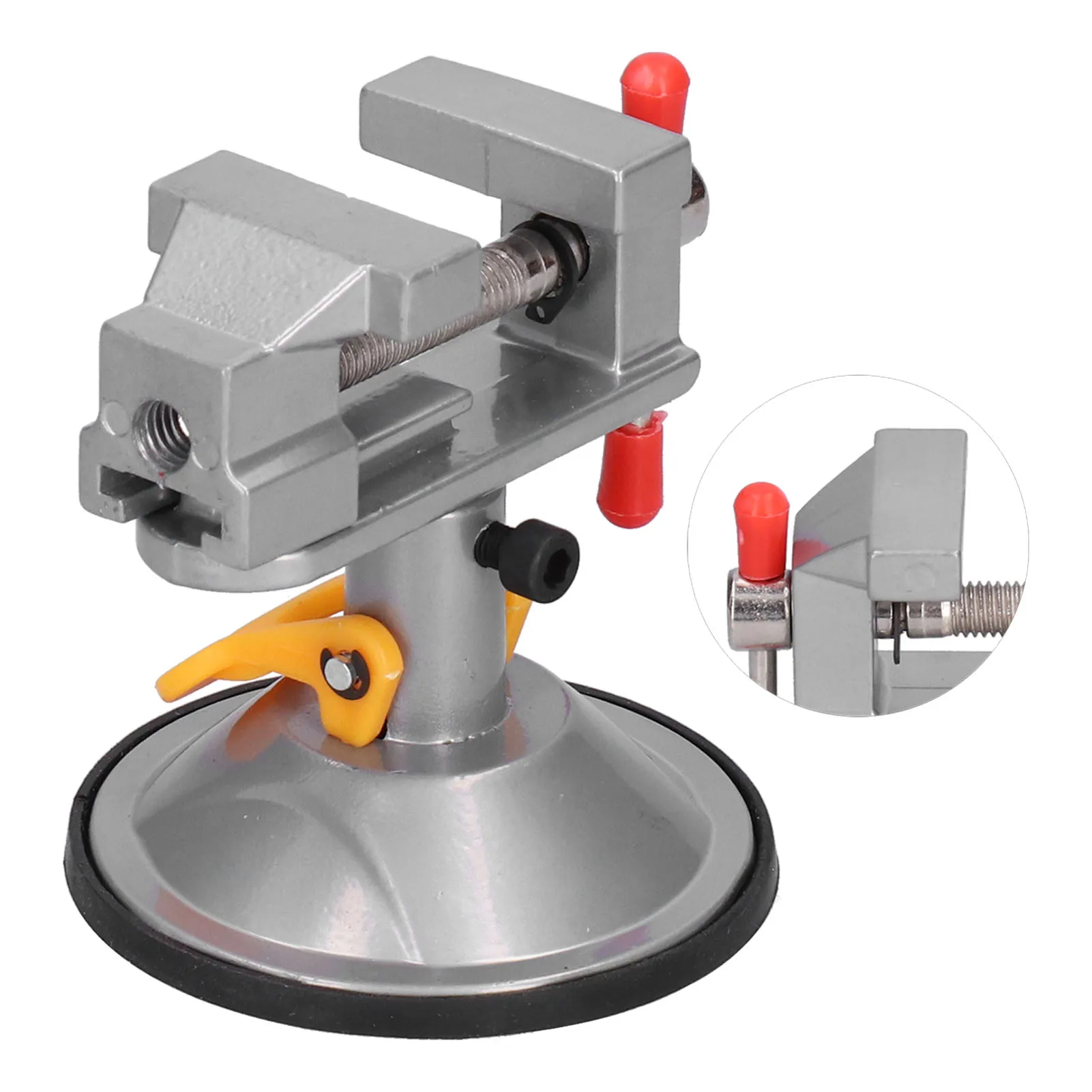 360 Degree Rotation Table Vise Suction Cup Mini Vise 45# Steel 360 Degree Rotation Mini Hand Tool for Glass Desktop Metal
