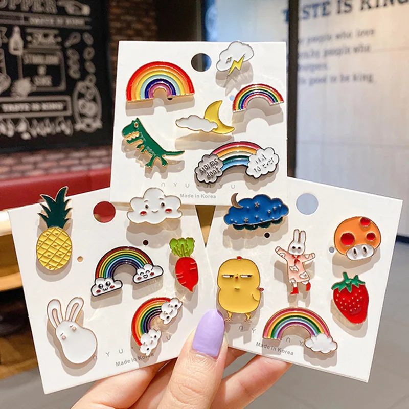 10-50Pcs Enamel Badges Pins Diversity Random Badges Personalized Fashion Pin Accessories Metal Pins Set For Backpack Clothes Bag