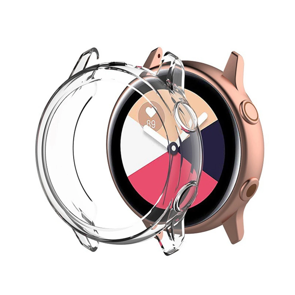 

Watch Protective Cover Transparent Case Smart Watches Silicone Soft Rubber White