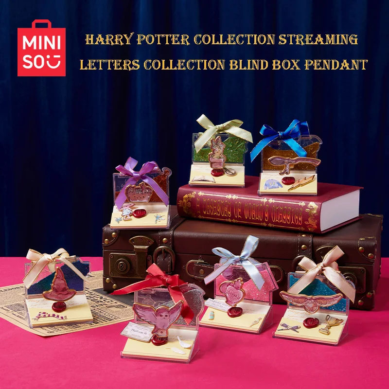 Miniso Genuine Harry Potter Series Streamer Letter Series Blind Box Pendant Official Peripheral Mystery Box Birthday Present