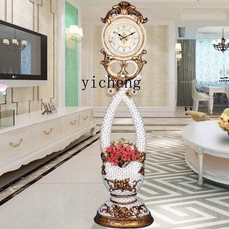 ZC living room floor clock silent creative watch classical art home clock pastoral direct sales