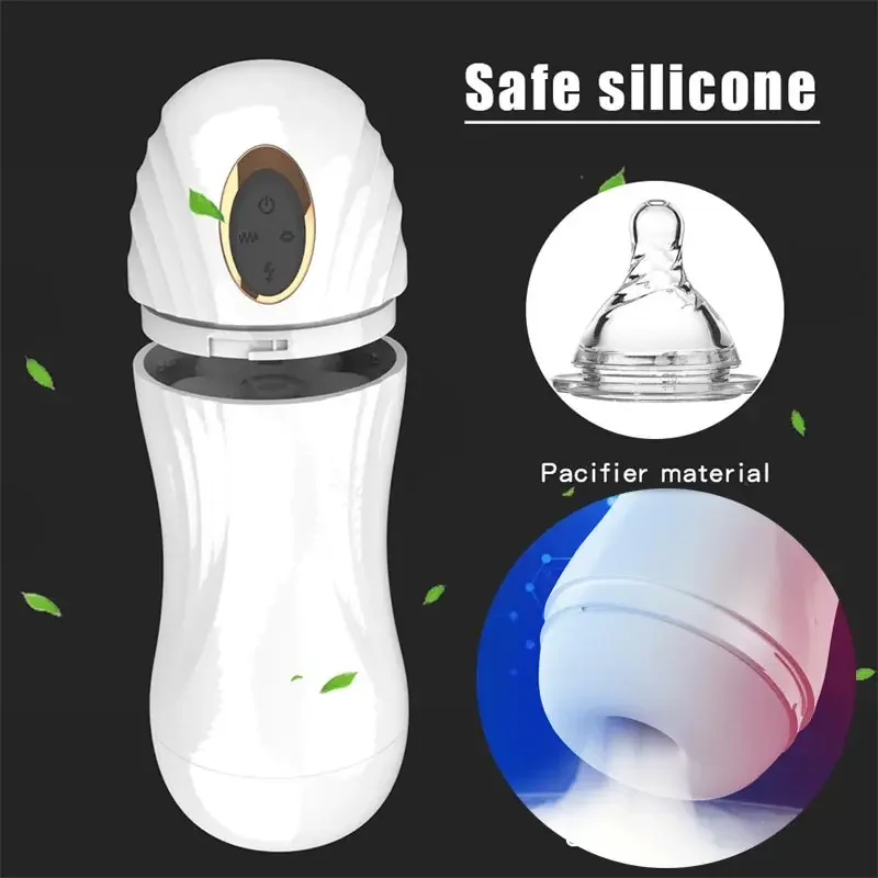 Vibrador de coño para hombre, máquina de ordeño automática de silicona para hombre, masturbación suave para hombre, Vagina de silicona, luz para mujer