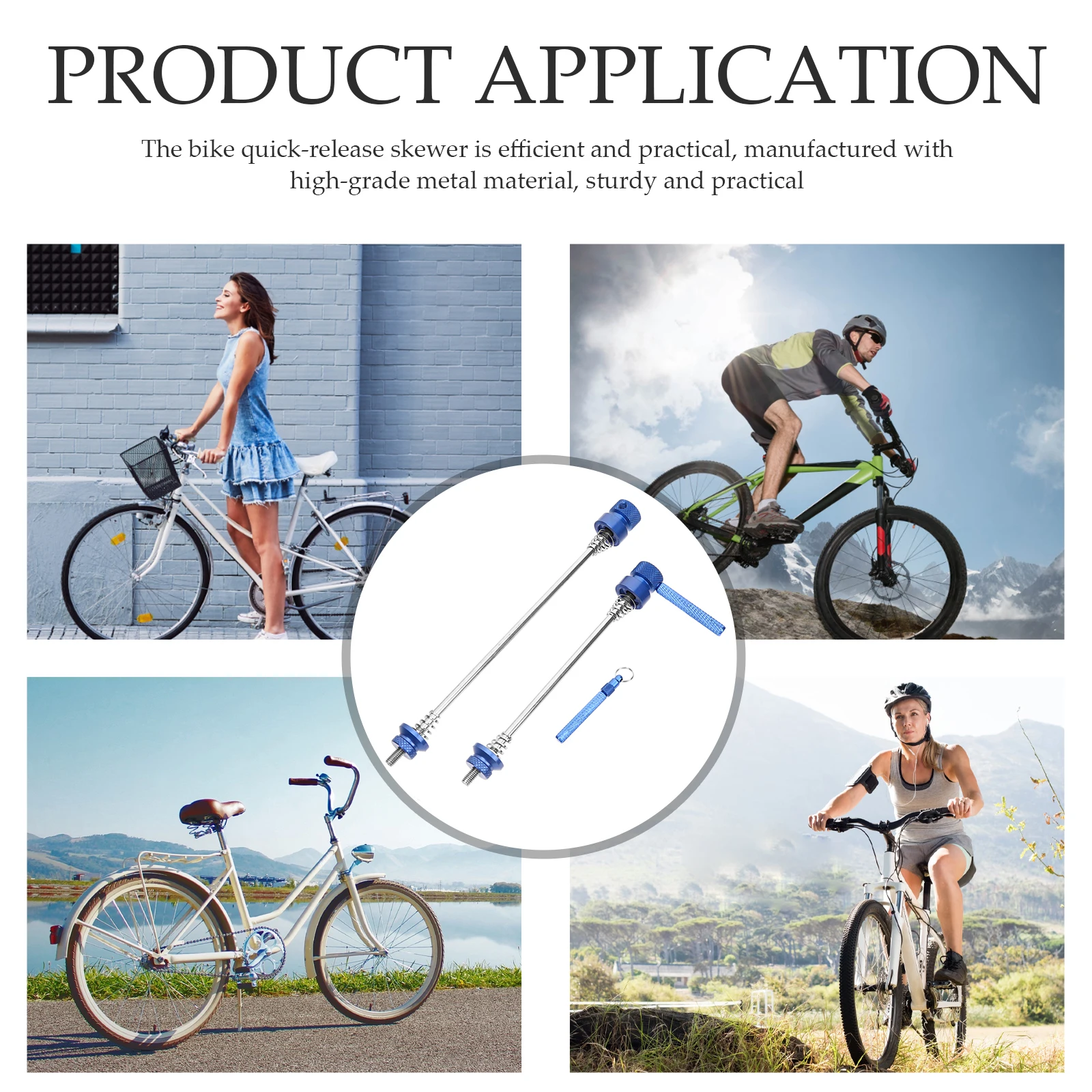 

1 set 1 Set Anti Theft Bike Skewer Quick Release Secure Locking Skewer Cycling Wheels Lock Mountain Road Bike Replacement Part