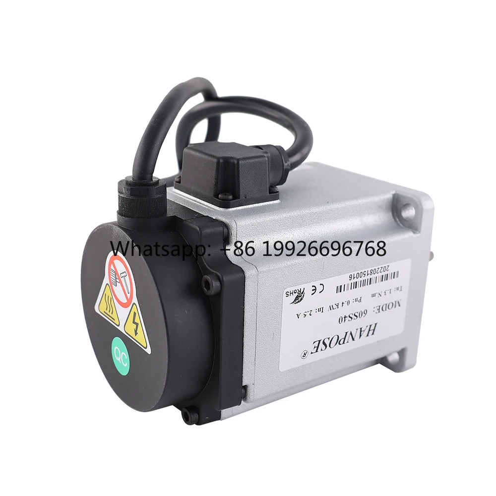 High Performance 400W AC Servo Motor 1.3N.m 2.5A 3000-6000rpm VAC 60SS40 High Torque for Cutting Machine 0.4kw Ac Servo Motor