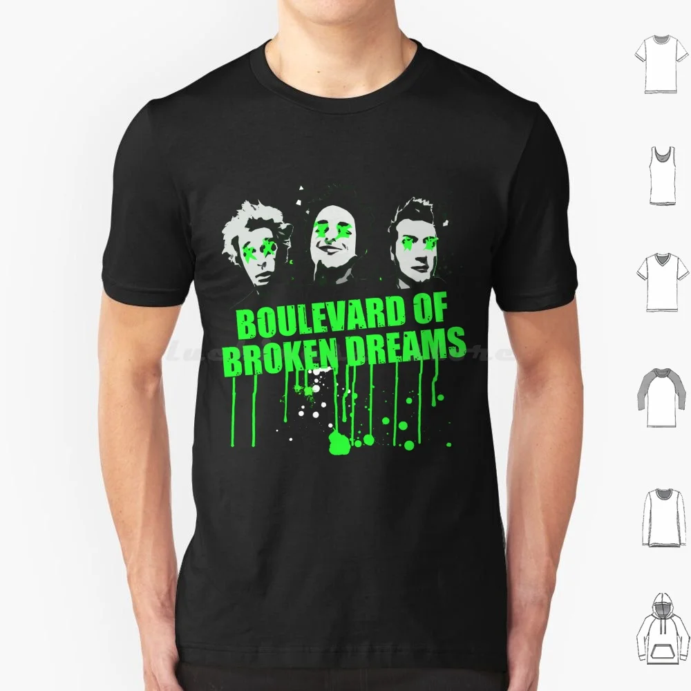 Boulevard Of Broken Dreams T Shirt 6xl Cotton Cool Tee Album Punk Band Music Billie Pop Punk Joe Fanart Fan Art Lyrics Songs 90s