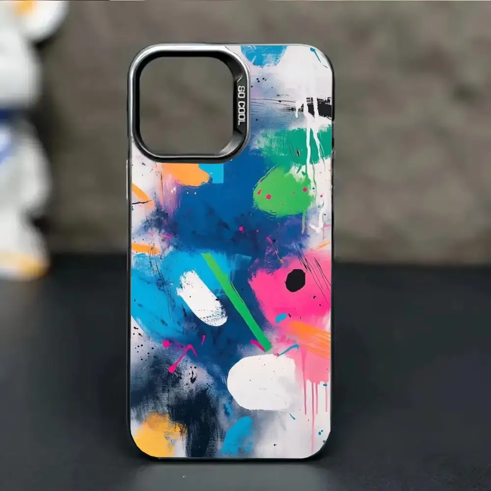 Graffiti art phone case suitable for iPhone 17 16 15 12 11 14 13 Pro Max Mini Plus anti drop and shockproof back cover