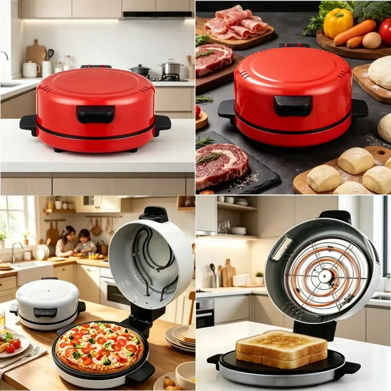 Practical Multi Purpose Household Electric Roaster for Pancakes Pizzas and Breads Hot Selling Kitchen Appliance