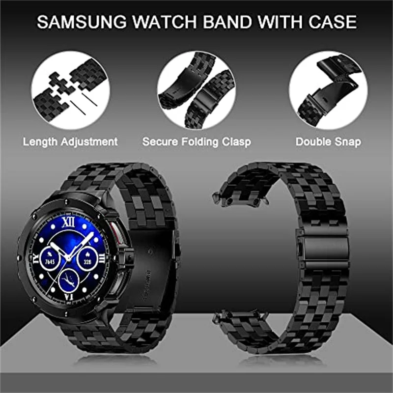 Stainless Steel case+Strap For Samsung Galaxy Watch 5 Pro 45mm (not watch) metal Bumper Cover Bracelet galaxy watch5 pro 45 Band
