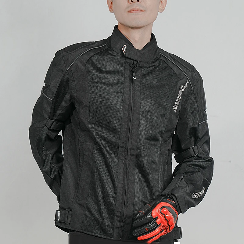 

Летняя мужская мотоциклетная короткая куртка DUHAN, дышащая износостойкая одежда для мотокросса, защитная куртка CE для мотоциклиста