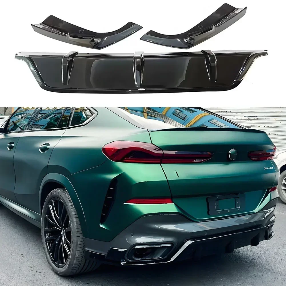 Rear Bumper Diffuser Lip For BMW X6 G06 LCI M Sport xDrive30i 40i M60i M50D XDrive30d/X5M 2019-2022