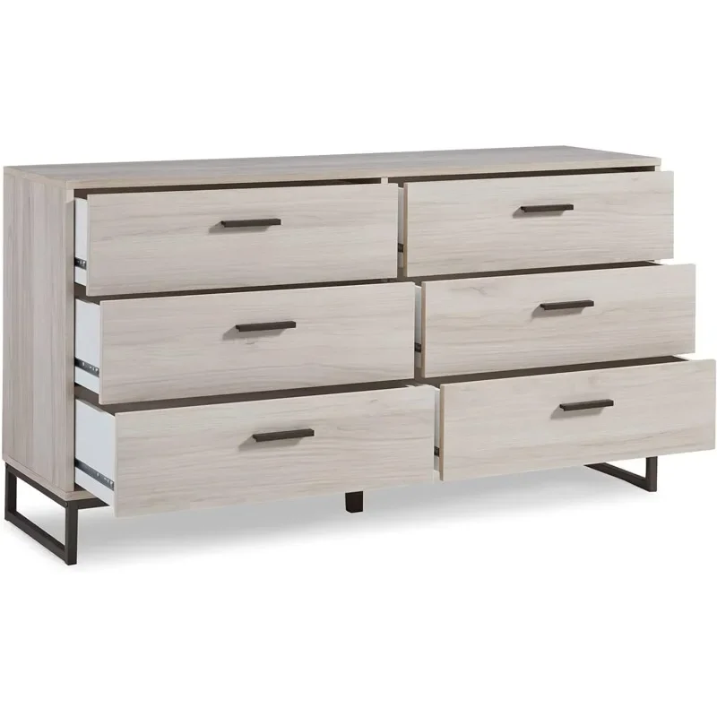 bedroom furniture  vanity desk ，Signature Design by Ashley Socalle 6 Drawer 59